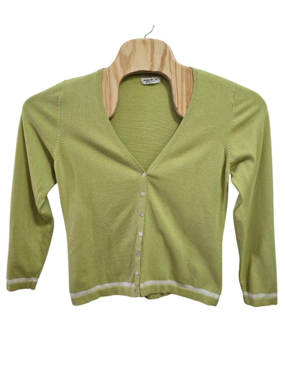 Aurea Women's Green Golf Cardigan Sweater - Size S